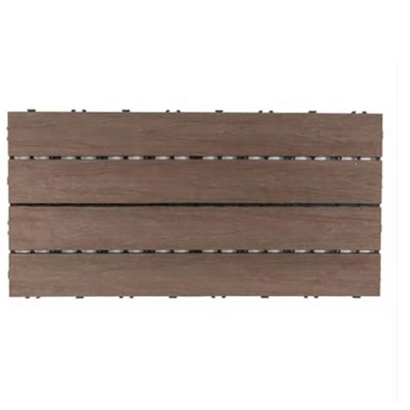 Outdoor Floor Board Stripe Composite Waterproof Square Deck Plank Coffee Clearhalo 'Home Improvement' 'home_improvement' 'home_improvement_outdoor_deck_tiles_planks' 'Outdoor Deck Tiles & Planks' 'Outdoor Flooring & Tile' 'Outdoor Remodel' 'outdoor_deck_tiles_planks' 7328797