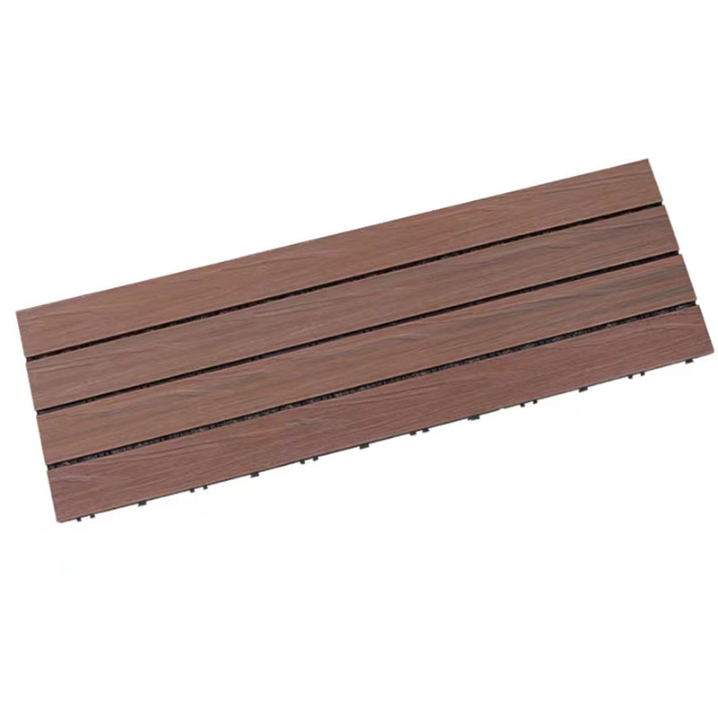 Outdoor Floor Board Stripe Composite Waterproof Square Deck Plank Light Coffee Clearhalo 'Home Improvement' 'home_improvement' 'home_improvement_outdoor_deck_tiles_planks' 'Outdoor Deck Tiles & Planks' 'Outdoor Flooring & Tile' 'Outdoor Remodel' 'outdoor_deck_tiles_planks' 7328799