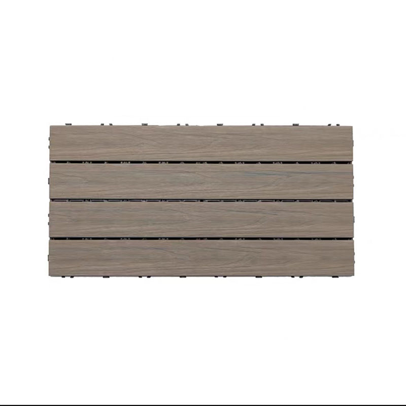 Outdoor Floor Board Stripe Composite Waterproof Square Deck Plank Dark Coffee Clearhalo 'Home Improvement' 'home_improvement' 'home_improvement_outdoor_deck_tiles_planks' 'Outdoor Deck Tiles & Planks' 'Outdoor Flooring & Tile' 'Outdoor Remodel' 'outdoor_deck_tiles_planks' 7328801