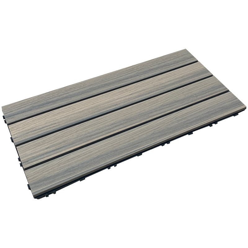Snapping Patio Flooring Tiles Striped Pattern Tile Set Floor Board 24"L x 12"W x 1"H Old Wood Clearhalo 'Home Improvement' 'home_improvement' 'home_improvement_outdoor_deck_tiles_planks' 'Outdoor Deck Tiles & Planks' 'Outdoor Flooring & Tile' 'Outdoor Remodel' 'outdoor_deck_tiles_planks' 7328815