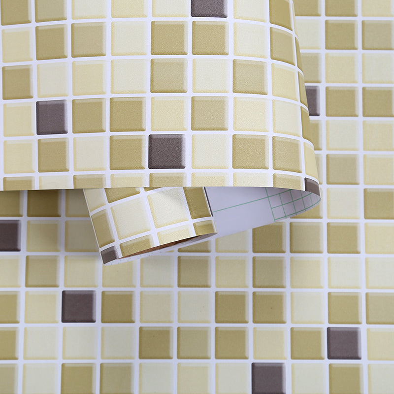 Colorful Mosaic Peel & Stick Tile Water-resistant Shower Wallpaper Beige Clearhalo 'Flooring 'Home Improvement' 'home_improvement' 'home_improvement_peel_stick_blacksplash' 'Peel & Stick Backsplash Tile' 'peel_stick_blacksplash' 'Walls & Ceilings' Walls and Ceiling' 7328905