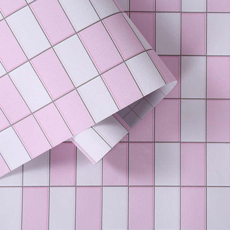 Colorful Mosaic Peel & Stick Tile Water-resistant Shower Wallpaper Pink Clearhalo 'Flooring 'Home Improvement' 'home_improvement' 'home_improvement_peel_stick_blacksplash' 'Peel & Stick Backsplash Tile' 'peel_stick_blacksplash' 'Walls & Ceilings' Walls and Ceiling' 7328909