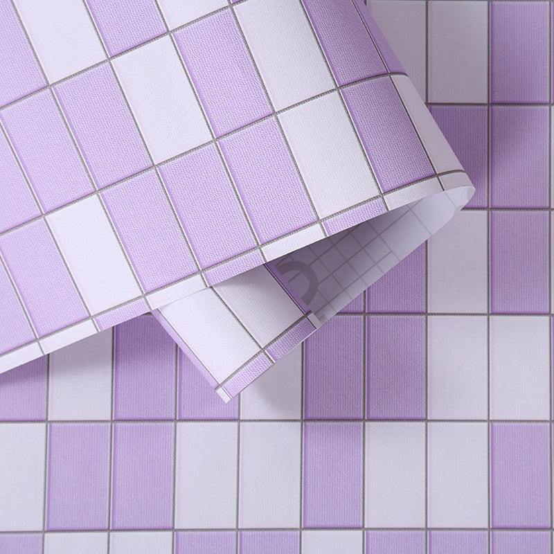 Colorful Mosaic Peel & Stick Tile Water-resistant Shower Wallpaper Purple Clearhalo 'Flooring 'Home Improvement' 'home_improvement' 'home_improvement_peel_stick_blacksplash' 'Peel & Stick Backsplash Tile' 'peel_stick_blacksplash' 'Walls & Ceilings' Walls and Ceiling' 7328919