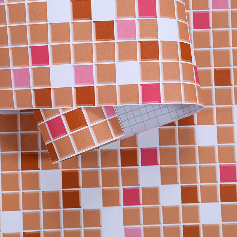 Colorful Mosaic Peel & Stick Tile Water-resistant Shower Wallpaper Light Brown Clearhalo 'Flooring 'Home Improvement' 'home_improvement' 'home_improvement_peel_stick_blacksplash' 'Peel & Stick Backsplash Tile' 'peel_stick_blacksplash' 'Walls & Ceilings' Walls and Ceiling' 7328922