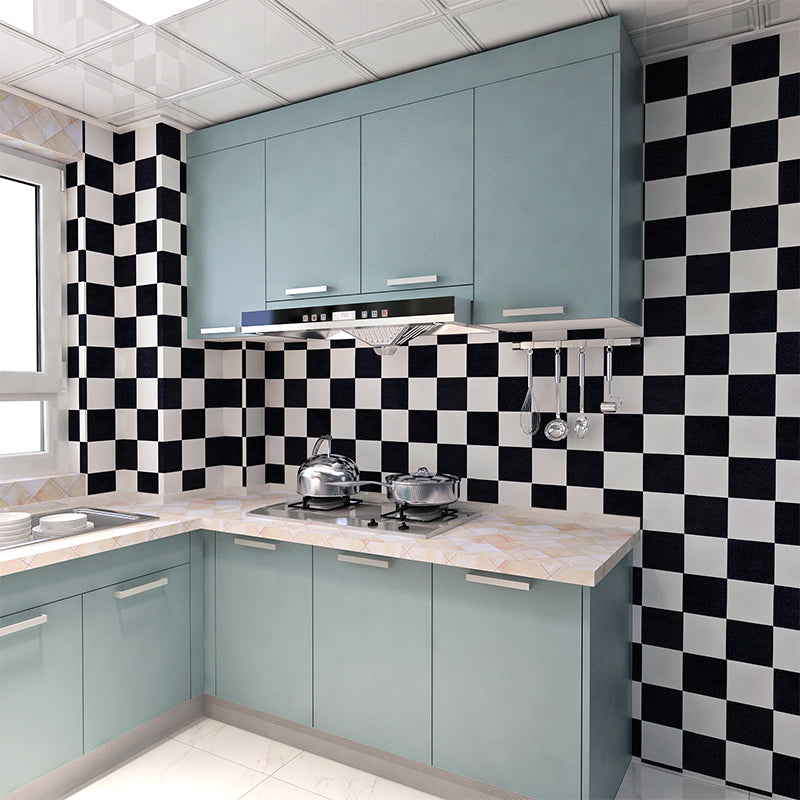 Colorful Mosaic Peel & Stick Tile Water-resistant Shower Wallpaper Black White Clearhalo 'Flooring 'Home Improvement' 'home_improvement' 'home_improvement_peel_stick_blacksplash' 'Peel & Stick Backsplash Tile' 'peel_stick_blacksplash' 'Walls & Ceilings' Walls and Ceiling' 7328923