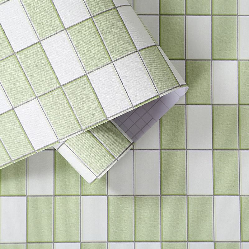 Colorful Mosaic Peel & Stick Tile Water-resistant Shower Wallpaper Green-White Clearhalo 'Flooring 'Home Improvement' 'home_improvement' 'home_improvement_peel_stick_blacksplash' 'Peel & Stick Backsplash Tile' 'peel_stick_blacksplash' 'Walls & Ceilings' Walls and Ceiling' 7328925