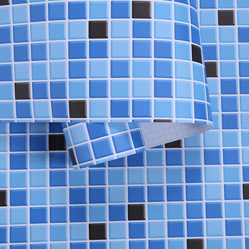 Colorful Mosaic Peel & Stick Tile Water-resistant Shower Wallpaper Royal Blue Clearhalo 'Flooring 'Home Improvement' 'home_improvement' 'home_improvement_peel_stick_blacksplash' 'Peel & Stick Backsplash Tile' 'peel_stick_blacksplash' 'Walls & Ceilings' Walls and Ceiling' 7328927