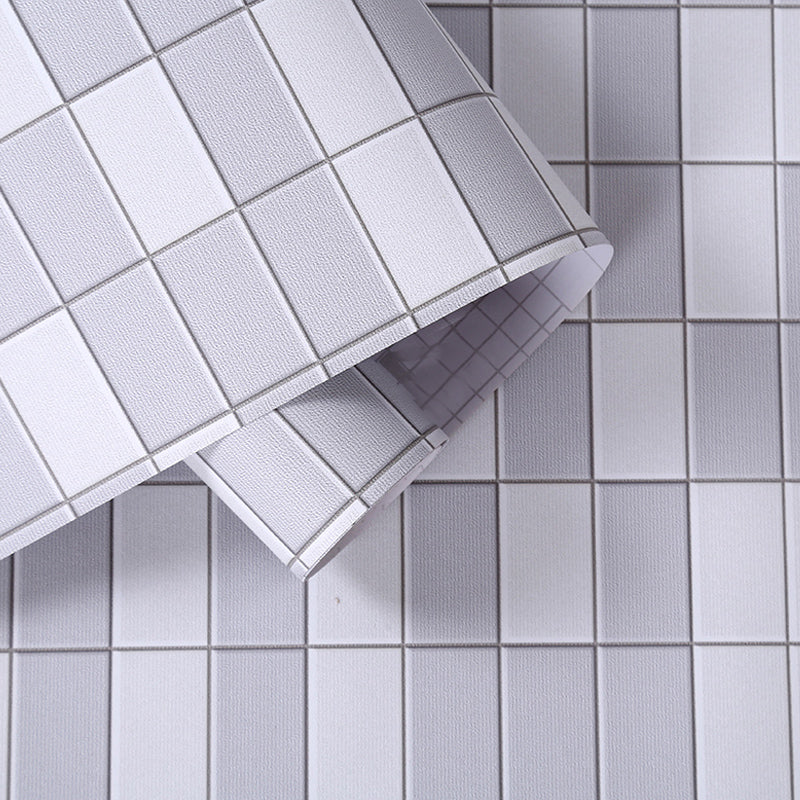 Colorful Mosaic Peel & Stick Tile Water-resistant Shower Wallpaper Gray-White Clearhalo 'Flooring 'Home Improvement' 'home_improvement' 'home_improvement_peel_stick_blacksplash' 'Peel & Stick Backsplash Tile' 'peel_stick_blacksplash' 'Walls & Ceilings' Walls and Ceiling' 7328929