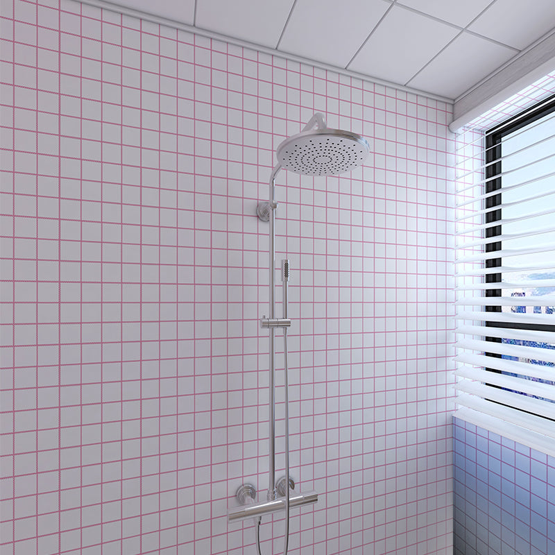 Colorful Mosaic Peel & Stick Tile Water-resistant Shower Wallpaper Light Red Clearhalo 'Flooring 'Home Improvement' 'home_improvement' 'home_improvement_peel_stick_blacksplash' 'Peel & Stick Backsplash Tile' 'peel_stick_blacksplash' 'Walls & Ceilings' Walls and Ceiling' 7328931