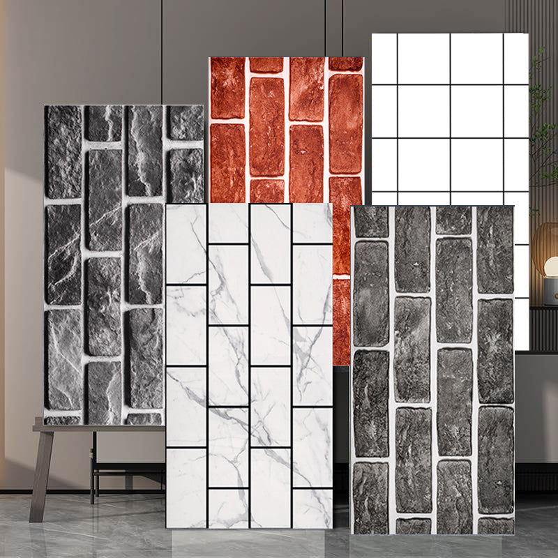 Brick Joint Peel & Stick Tile 12" x 24" Rectangular PVC Wallpaper Clearhalo 'Flooring 'Home Improvement' 'home_improvement' 'home_improvement_peel_stick_blacksplash' 'Peel & Stick Backsplash Tile' 'peel_stick_blacksplash' 'Walls & Ceilings' Walls and Ceiling' 7328950