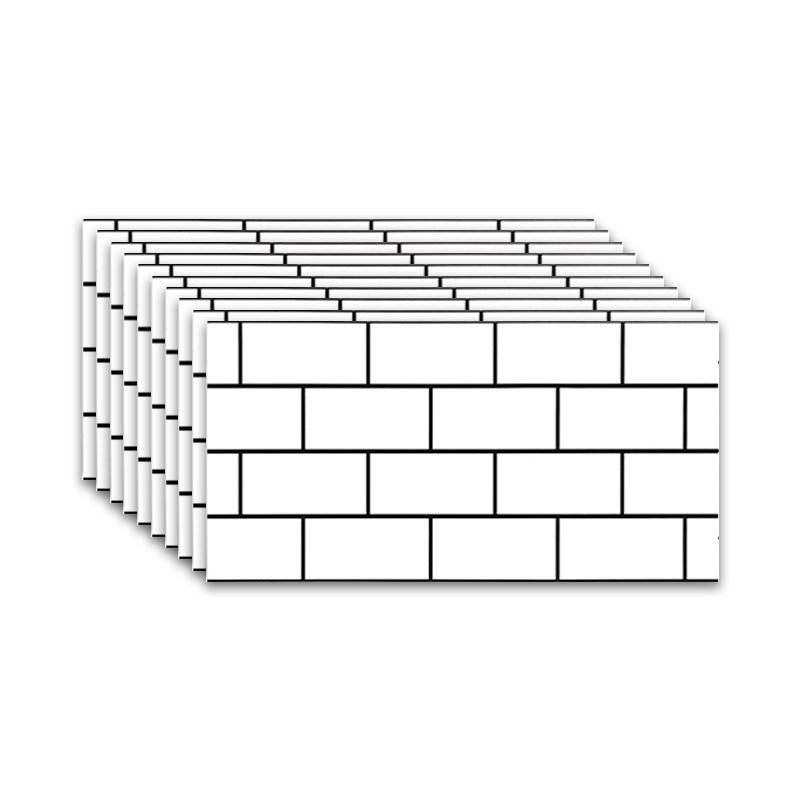 Brick Joint Peel & Stick Tile 12" x 24" Rectangular PVC Wallpaper Off-White Clearhalo 'Flooring 'Home Improvement' 'home_improvement' 'home_improvement_peel_stick_blacksplash' 'Peel & Stick Backsplash Tile' 'peel_stick_blacksplash' 'Walls & Ceilings' Walls and Ceiling' 7328963
