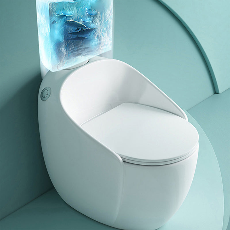 Modern Floor Mount Flush Toilet Ceramic Siphon Jet Urine Toilet with Seat for Bathroom Clearhalo 'Bathroom Remodel & Bathroom Fixtures' 'Home Improvement' 'home_improvement' 'home_improvement_toilets' 'Toilets & Bidets' 'Toilets' 7329127
