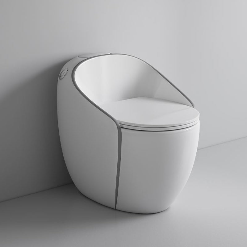 Contemporary Floor Mounted Toilet Seat Included Urine Toilet for Bathroom White Gray Clearhalo 'Bathroom Remodel & Bathroom Fixtures' 'Home Improvement' 'home_improvement' 'home_improvement_toilets' 'Toilets & Bidets' 'Toilets' 7329143