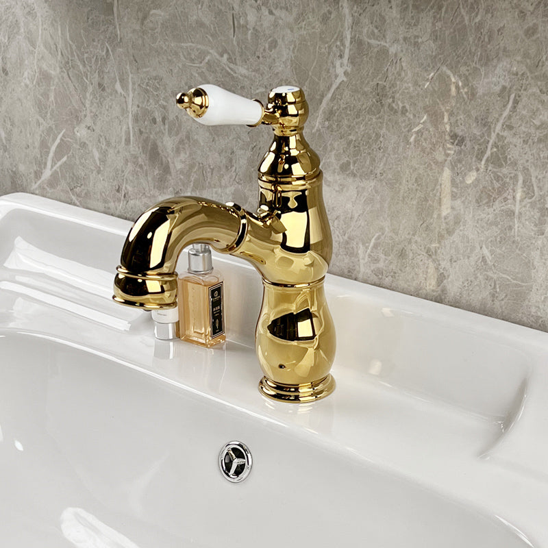 Traditional Wide Spread Bathroom Faucet Lever Handles Centerset Lavatory Faucet Gold Clearhalo 'Bathroom Remodel & Bathroom Fixtures' 'Bathroom Sink Faucets' 'Bathroom Sinks & Faucet Components' 'bathroom_sink_faucets' 'Home Improvement' 'home_improvement' 'home_improvement_bathroom_sink_faucets' 7329559