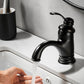 Traditional Wide Spread Bathroom Faucet Lever Handles Lavatory Faucet Clearhalo 'bathroom_sink_faucets' 'Conjuntos de Torneiras de Lavatório e Banheiro' 'home_improvement' 'home_improvement_bathroom_sink_faucets' 'Mobiliário Doméstico' 'Página inicial' 'Renovação e equipamento de casa de banho' 'Torneira para lavatório de banheiro' 7329570