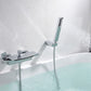 Modern Tub Faucet Copper Wall Mounted with Hose Bathroom Faucet Clearhalo 'Bathroom Remodel & Bathroom Fixtures' 'Bathtub Faucets' 'bathtub_faucets' 'Home Improvement' 'home_improvement' 'home_improvement_bathtub_faucets' 7329663