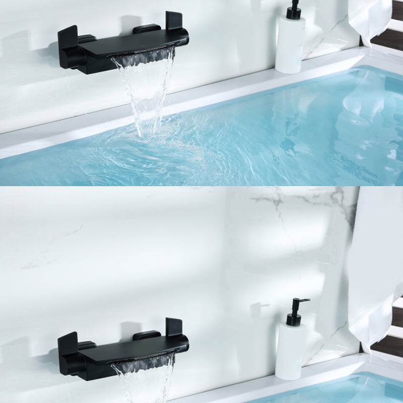 Modern Tub Faucet Copper Wall Mounted with Hose Bathroom Faucet Clearhalo 'Bathroom Remodel & Bathroom Fixtures' 'Bathtub Faucets' 'bathtub_faucets' 'Home Improvement' 'home_improvement' 'home_improvement_bathtub_faucets' 7329664