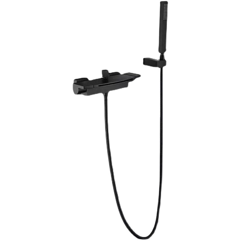 Modern Tub Faucet Copper Wall Mounted with Hose Bathroom Faucet Clearhalo 'Bathroom Remodel & Bathroom Fixtures' 'Bathtub Faucets' 'bathtub_faucets' 'Home Improvement' 'home_improvement' 'home_improvement_bathtub_faucets' 7329667