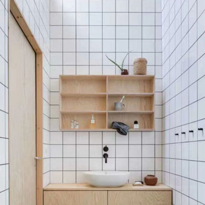 12" x 24"White Subway Tile Mixed Material Rectangular Kitchen and Bathroom Wall Tile White Inner 24 Pieces Glossy Polished Clearhalo 'Floor Tiles & Wall Tiles' 'floor_tiles_wall_tiles' 'Flooring 'Home Improvement' 'home_improvement' 'home_improvement_floor_tiles_wall_tiles' Walls and Ceiling' 7329681