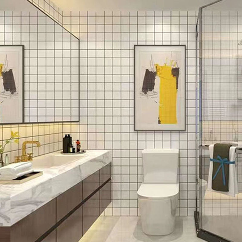 12" x 24"White Subway Tile Mixed Material Rectangular Kitchen and Bathroom Wall Tile Clearhalo 'Floor Tiles & Wall Tiles' 'floor_tiles_wall_tiles' 'Flooring 'Home Improvement' 'home_improvement' 'home_improvement_floor_tiles_wall_tiles' Walls and Ceiling' 7329691