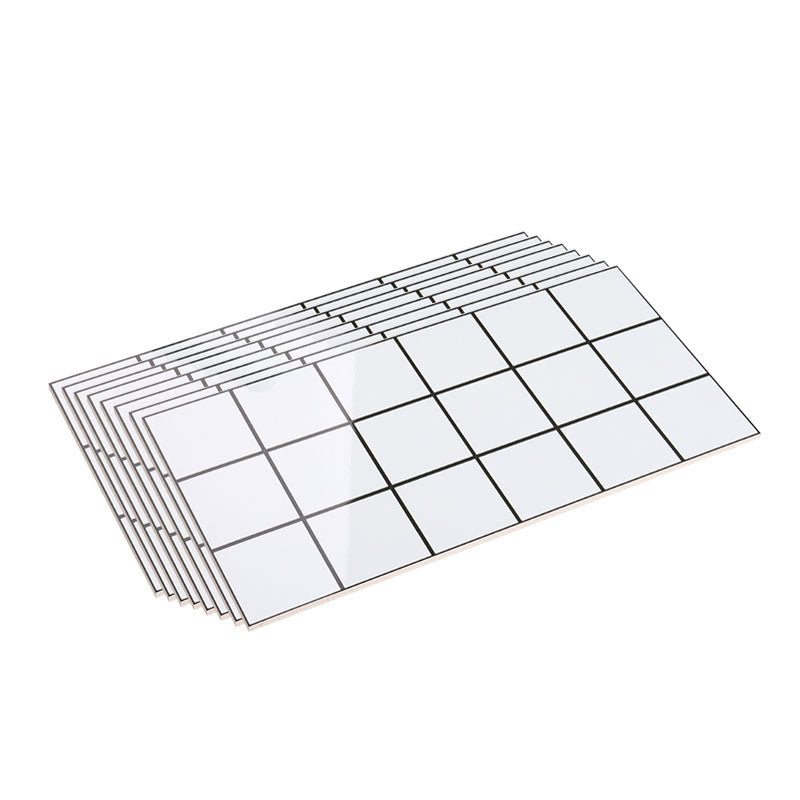 12" x 24"White Subway Tile Mixed Material Rectangular Kitchen and Bathroom Wall Tile Ivory Glossy Polished Clearhalo 'Floor Tiles & Wall Tiles' 'floor_tiles_wall_tiles' 'Flooring 'Home Improvement' 'home_improvement' 'home_improvement_floor_tiles_wall_tiles' Walls and Ceiling' 7329692