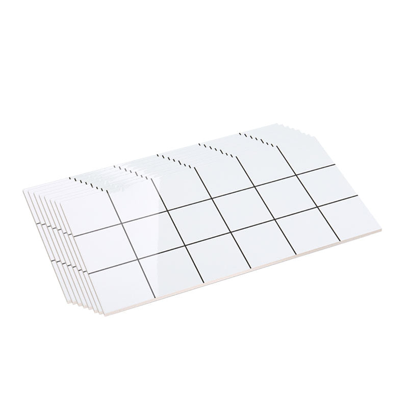 12" x 24"White Subway Tile Mixed Material Rectangular Kitchen and Bathroom Wall Tile Gloss White Glossy Polished Clearhalo 'Floor Tiles & Wall Tiles' 'floor_tiles_wall_tiles' 'Flooring 'Home Improvement' 'home_improvement' 'home_improvement_floor_tiles_wall_tiles' Walls and Ceiling' 7329696