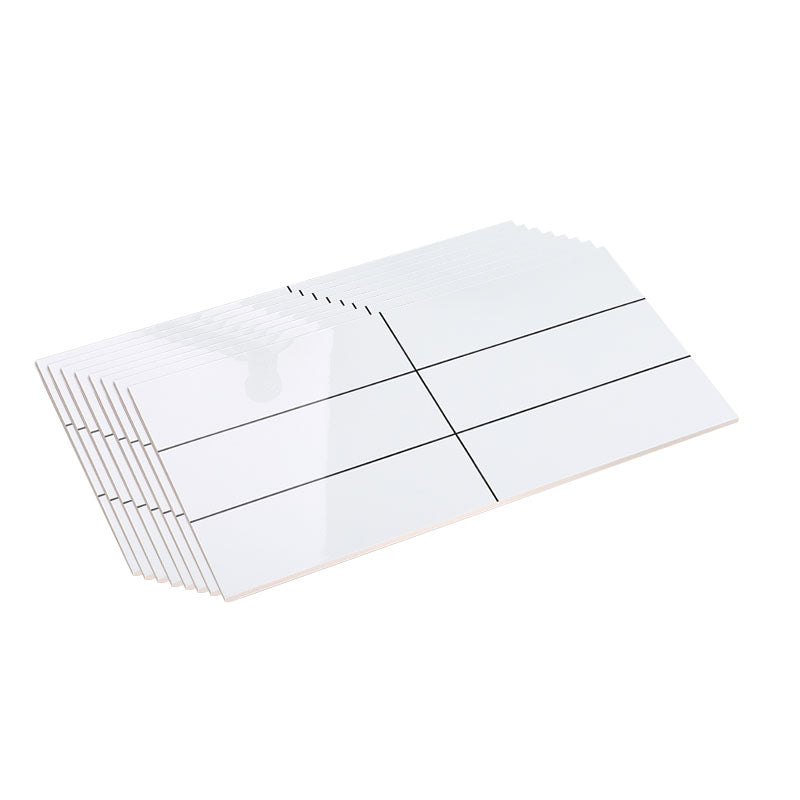 12" x 24"White Subway Tile Mixed Material Rectangular Kitchen and Bathroom Wall Tile Textured White Glossy Polished Clearhalo 'Floor Tiles & Wall Tiles' 'floor_tiles_wall_tiles' 'Flooring 'Home Improvement' 'home_improvement' 'home_improvement_floor_tiles_wall_tiles' Walls and Ceiling' 7329697