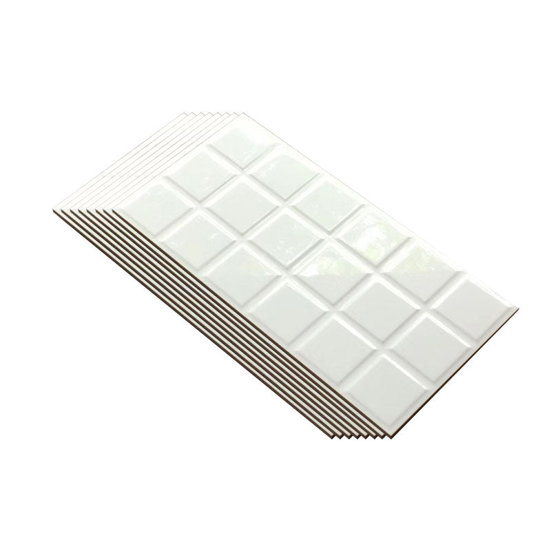 12" x 24"White Subway Tile Mixed Material Rectangular Kitchen and Bathroom Wall Tile White-Apricot Glossy / Polished Clearhalo 'Floor Tiles & Wall Tiles' 'floor_tiles_wall_tiles' 'Flooring 'Home Improvement' 'home_improvement' 'home_improvement_floor_tiles_wall_tiles' Walls and Ceiling' 7329701
