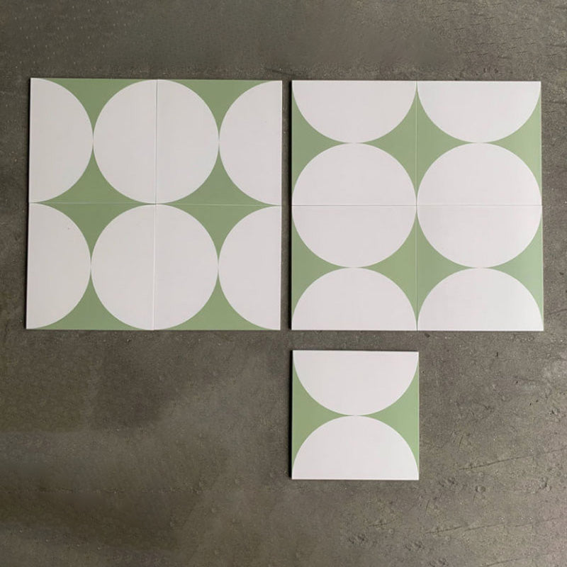 Square Ceramic Matte Straight Edge Singular Tile Spanish Bathroom Floor Green Clearhalo 'Floor Tiles & Wall Tiles' 'floor_tiles_wall_tiles' 'Flooring 'Home Improvement' 'home_improvement' 'home_improvement_floor_tiles_wall_tiles' Walls and Ceiling' 7329730