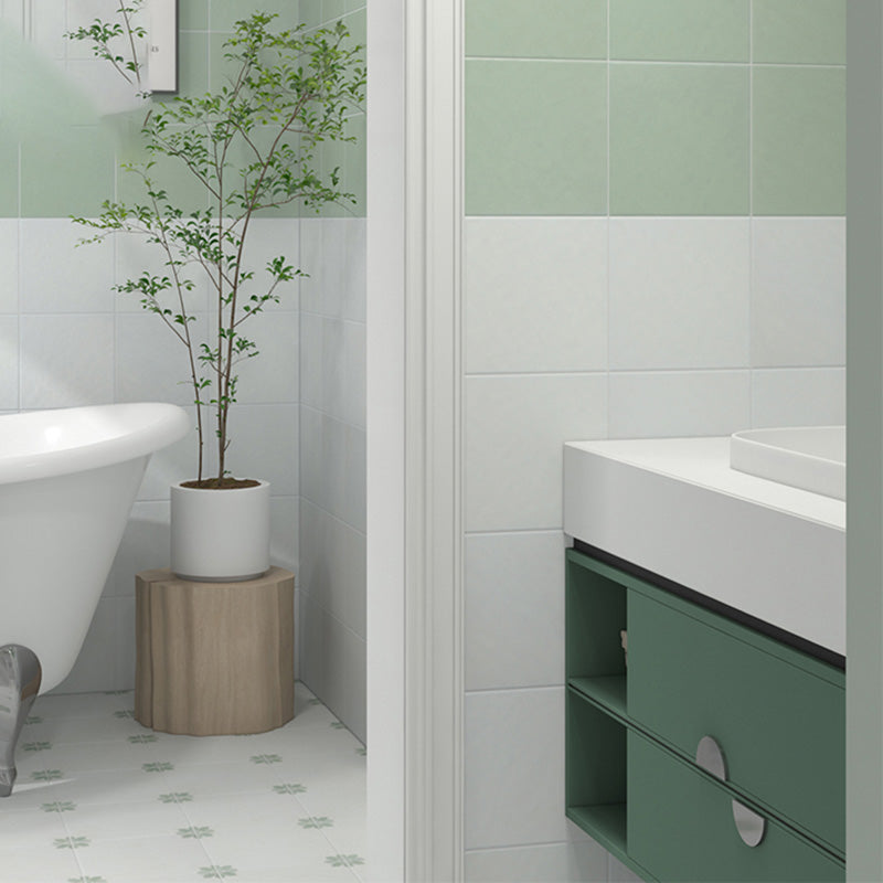 Square Ceramic Matte Straight Edge Singular Tile Spanish Bathroom Floor Clearhalo 'Floor Tiles & Wall Tiles' 'floor_tiles_wall_tiles' 'Flooring 'Home Improvement' 'home_improvement' 'home_improvement_floor_tiles_wall_tiles' Walls and Ceiling' 7329732