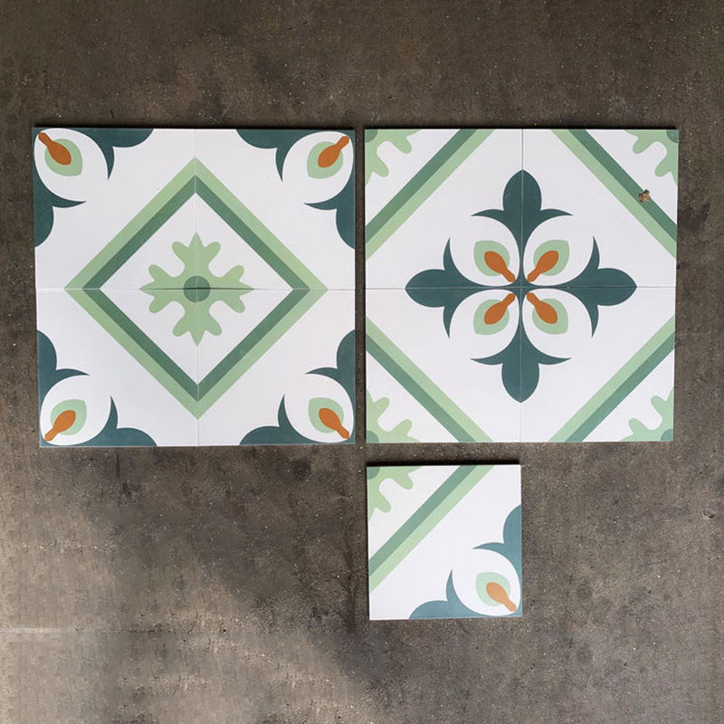 Square Ceramic Matte Straight Edge Singular Tile Spanish Bathroom Floor Olive Green Clearhalo 'Floor Tiles & Wall Tiles' 'floor_tiles_wall_tiles' 'Flooring 'Home Improvement' 'home_improvement' 'home_improvement_floor_tiles_wall_tiles' Walls and Ceiling' 7329743