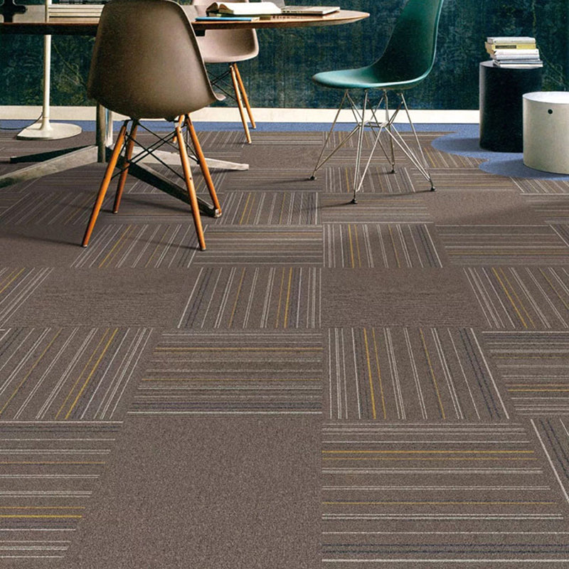 Carpet Tile Non-Skid Fade Resistant Geometry Loose Lay Dining Room Carpet Tiles Clearhalo 'Carpet Tiles & Carpet Squares' 'carpet_tiles_carpet_squares' 'Flooring 'Home Improvement' 'home_improvement' 'home_improvement_carpet_tiles_carpet_squares' Walls and Ceiling' 7329822