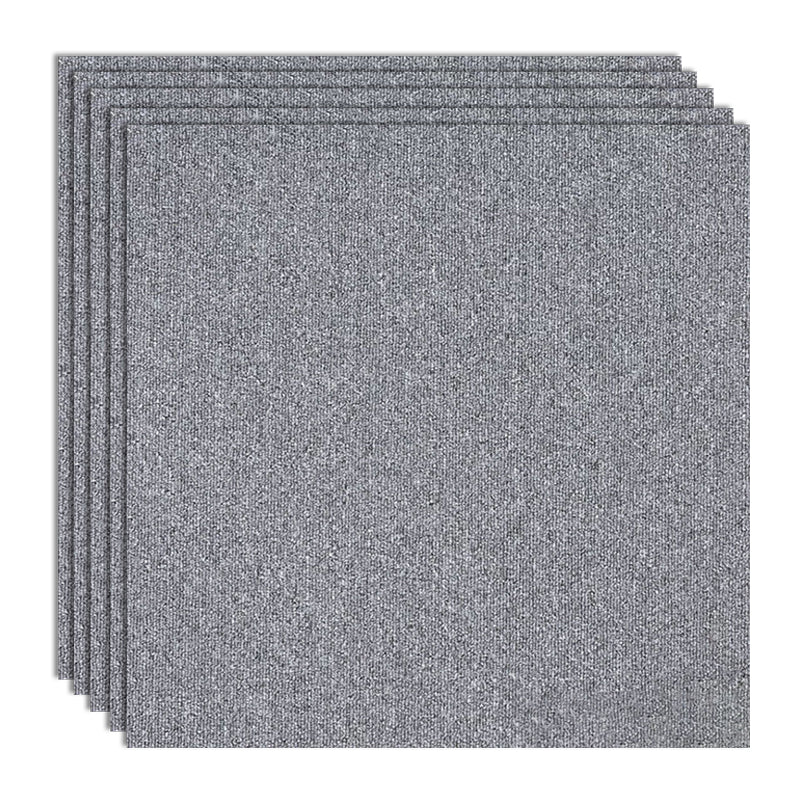 Carpet Tile Non-Skid Fade Resistant Geometry Loose Lay Dining Room Carpet Tiles Pewter Clearhalo 'Carpet Tiles & Carpet Squares' 'carpet_tiles_carpet_squares' 'Flooring 'Home Improvement' 'home_improvement' 'home_improvement_carpet_tiles_carpet_squares' Walls and Ceiling' 7329826