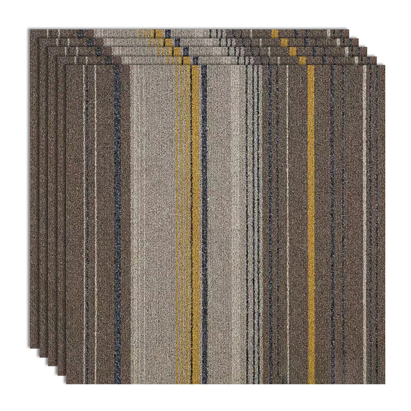Carpet Tile Non-Skid Fade Resistant Geometry Loose Lay Dining Room Carpet Tiles Apricot-Brown Clearhalo 'Carpet Tiles & Carpet Squares' 'carpet_tiles_carpet_squares' 'Flooring 'Home Improvement' 'home_improvement' 'home_improvement_carpet_tiles_carpet_squares' Walls and Ceiling' 7329866