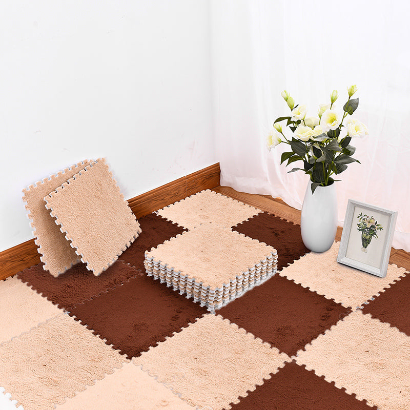 Level Loop Carpet Tile Multi-Color Fade Resistant Interlocking Bedroom Carpet Tiles Dark Coffee Clearhalo 'Carpet Tiles & Carpet Squares' 'carpet_tiles_carpet_squares' 'Flooring 'Home Improvement' 'home_improvement' 'home_improvement_carpet_tiles_carpet_squares' Walls and Ceiling' 7329892