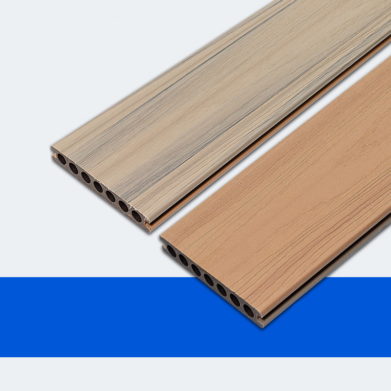 WPC Outdoor Flooring Rectangle Modern Style Waterproof Nail Flooring Natural Co-Extrusion Clearhalo 'Flooring 'Hardwood Flooring' 'hardwood_flooring' 'Home Improvement' 'home_improvement' 'home_improvement_hardwood_flooring' Walls and Ceiling' 7329916