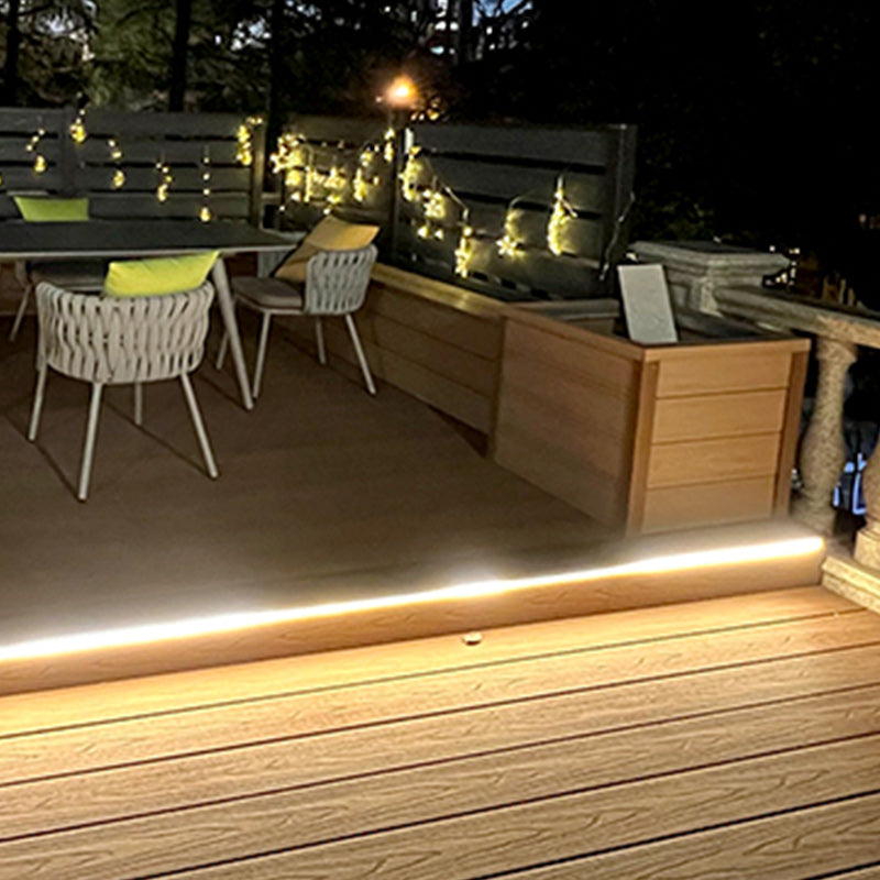 WPC Outdoor Flooring Rectangle Modern Style Waterproof Nail Flooring Clearhalo 'Flooring 'Hardwood Flooring' 'hardwood_flooring' 'Home Improvement' 'home_improvement' 'home_improvement_hardwood_flooring' Walls and Ceiling' 7329917