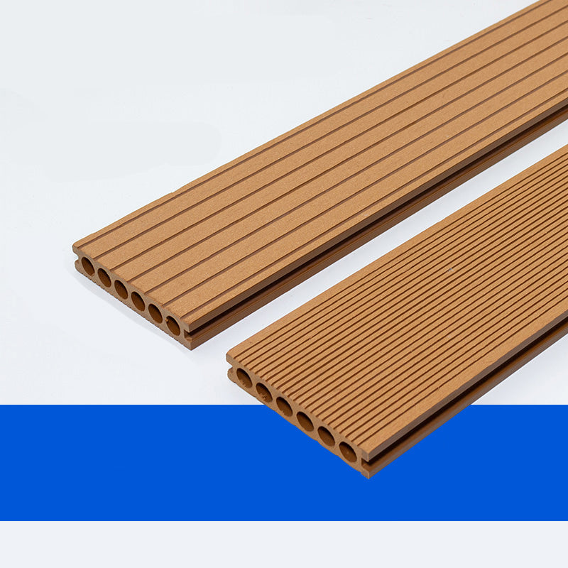 WPC Outdoor Flooring Rectangle Modern Style Waterproof Nail Flooring Champagne Vertical Grain Clearhalo 'Flooring 'Hardwood Flooring' 'hardwood_flooring' 'Home Improvement' 'home_improvement' 'home_improvement_hardwood_flooring' Walls and Ceiling' 7329918