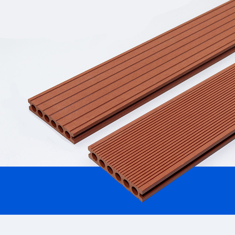 WPC Outdoor Flooring Rectangle Modern Style Waterproof Nail Flooring Light Red Vertical Grain Clearhalo 'Flooring 'Hardwood Flooring' 'hardwood_flooring' 'Home Improvement' 'home_improvement' 'home_improvement_hardwood_flooring' Walls and Ceiling' 7329921