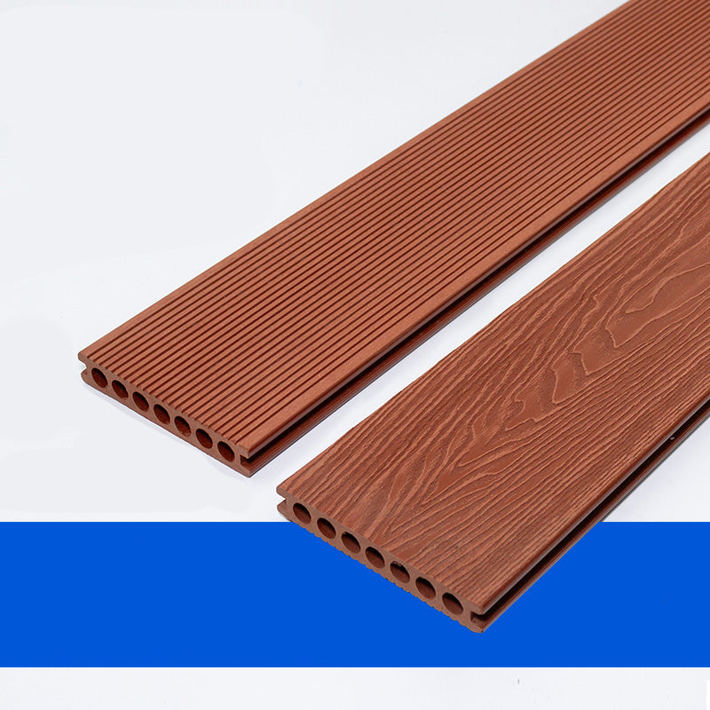 WPC Outdoor Flooring Rectangle Modern Style Waterproof Nail Flooring Light Red 3D Wood Grain Clearhalo 'Flooring 'Hardwood Flooring' 'hardwood_flooring' 'Home Improvement' 'home_improvement' 'home_improvement_hardwood_flooring' Walls and Ceiling' 7329927