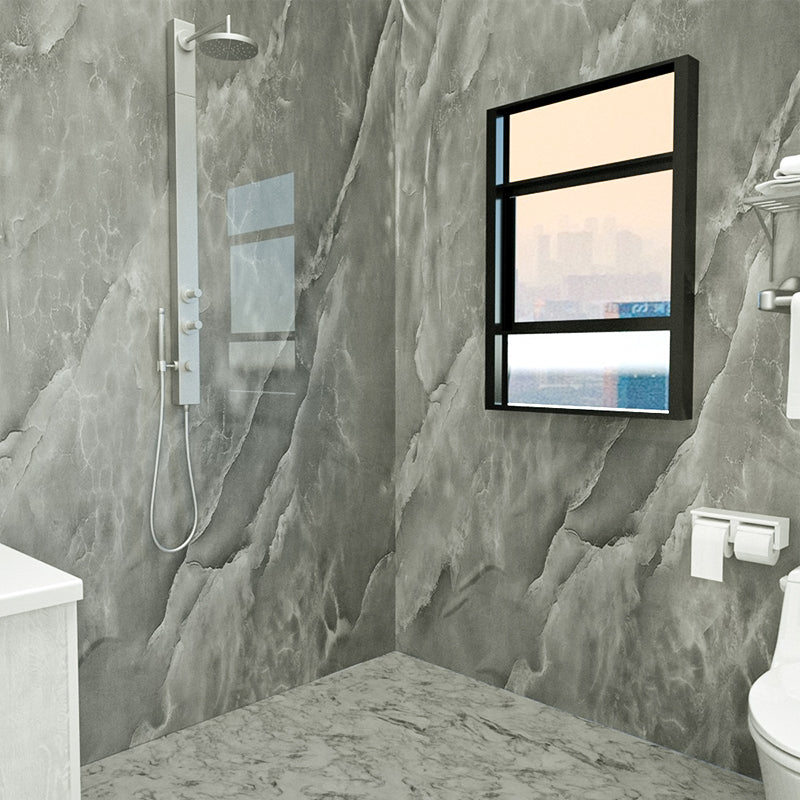 Marbling Water-resistant Tile PVC Singular Peel & Stick Tile for Bathroom Backsplash Heather Gray Clearhalo 'Flooring 'Home Improvement' 'home_improvement' 'home_improvement_peel_stick_blacksplash' 'Peel & Stick Backsplash Tile' 'peel_stick_blacksplash' 'Walls & Ceilings' Walls and Ceiling' 7329959