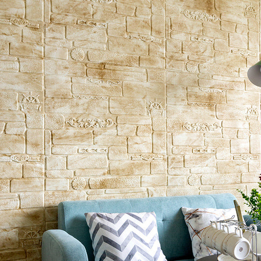Modern Wall Paneling Peel and Stick Brick 3D Print Waterproof Wall Panel Clearhalo 'Flooring 'Home Improvement' 'home_improvement' 'home_improvement_wall_paneling' 'Wall Paneling' 'wall_paneling' 'Walls & Ceilings' Walls and Ceiling' 7330042