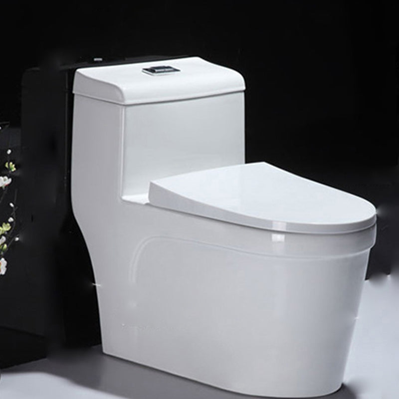 Contemporary Floor Mounted Toilet Seat Included Toilet Bowl for Bathroom 15"L x 28"W x 26"H Toilet with Sprayer Clearhalo 'Bathroom Remodel & Bathroom Fixtures' 'Home Improvement' 'home_improvement' 'home_improvement_toilets' 'Toilets & Bidets' 'Toilets' 7330486