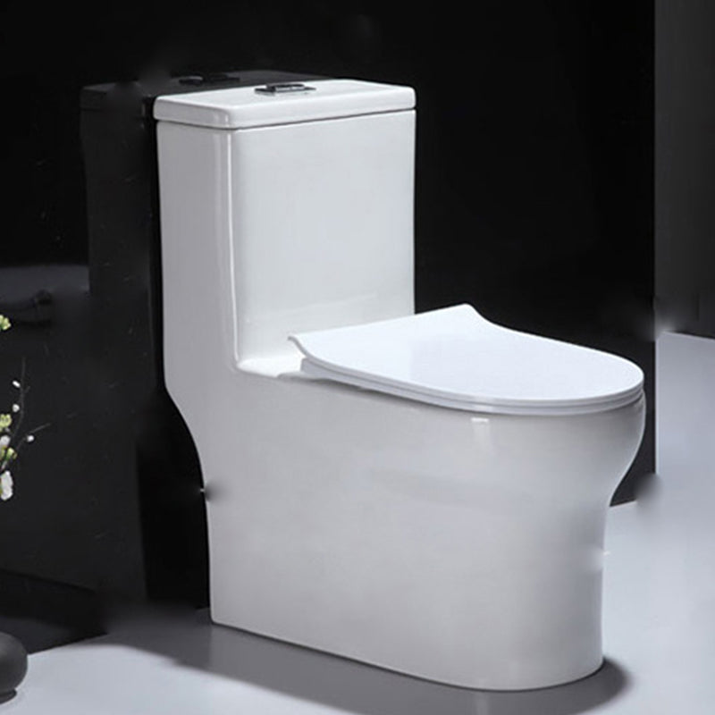 Contemporary Floor Mounted Toilet Seat Included Toilet Bowl for Bathroom 15"L x 27"W x 30"H Toilet with Sprayer Clearhalo 'Bathroom Remodel & Bathroom Fixtures' 'Home Improvement' 'home_improvement' 'home_improvement_toilets' 'Toilets & Bidets' 'Toilets' 7330487