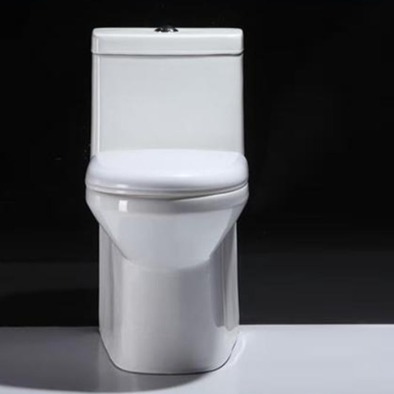 Contemporary Floor Mounted Toilet Seat Included Toilet Bowl for Bathroom 14"L x 25"W x 28"H Toilet with Sprayer 14" Clearhalo 'Bathroom Remodel & Bathroom Fixtures' 'Home Improvement' 'home_improvement' 'home_improvement_toilets' 'Toilets & Bidets' 'Toilets' 7330490