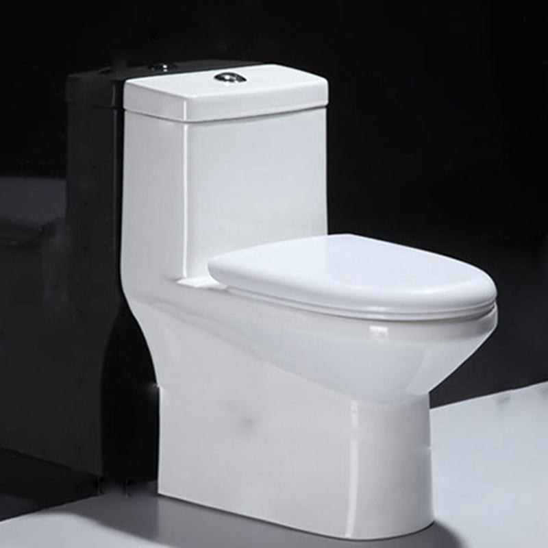 Contemporary Floor Mounted Toilet Seat Included Toilet Bowl for Bathroom 14"L x 25"W x 28"H Toilet with Sprayer Clearhalo 'Bathroom Remodel & Bathroom Fixtures' 'Home Improvement' 'home_improvement' 'home_improvement_toilets' 'Toilets & Bidets' 'Toilets' 7330491