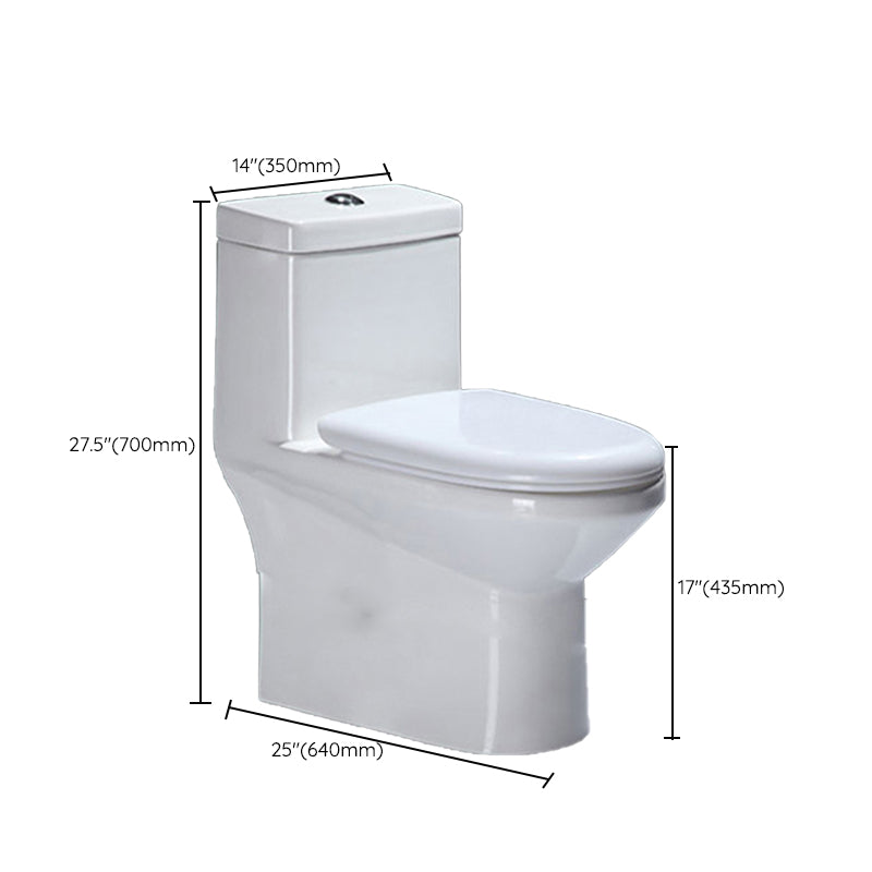 Contemporary Floor Mounted Toilet Seat Included Toilet Bowl for Bathroom Clearhalo 'Bathroom Remodel & Bathroom Fixtures' 'Home Improvement' 'home_improvement' 'home_improvement_toilets' 'Toilets & Bidets' 'Toilets' 7330504