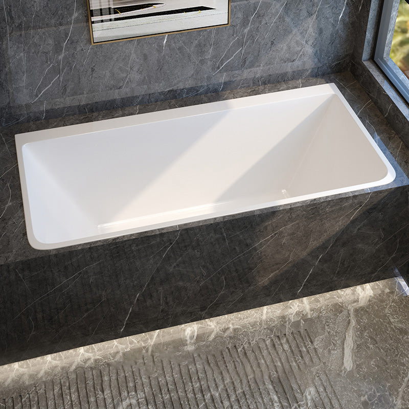 Modern Rectangular Bath Drop-in Acrylic Soaking White Bathtub Massage Not Included Tub Clearhalo 'Bathroom Remodel & Bathroom Fixtures' 'Bathtubs' 'Home Improvement' 'home_improvement' 'home_improvement_bathtubs' 'Showers & Bathtubs' 7330506