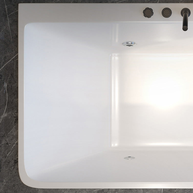 Modern Rectangular Bath Drop-in Acrylic Soaking White Bathtub Clearhalo 'Bathroom Remodel & Bathroom Fixtures' 'Bathtubs' 'Home Improvement' 'home_improvement' 'home_improvement_bathtubs' 'Showers & Bathtubs' 7330516