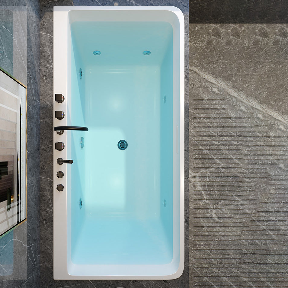 Modern Rectangular Bath Drop-in Acrylic Soaking White Bathtub Clearhalo 'Bathroom Remodel & Bathroom Fixtures' 'Bathtubs' 'Home Improvement' 'home_improvement' 'home_improvement_bathtubs' 'Showers & Bathtubs' 7330521